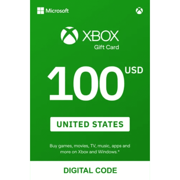 XBOX 100$ долларов Gift Card (США) — Электронная доставка
